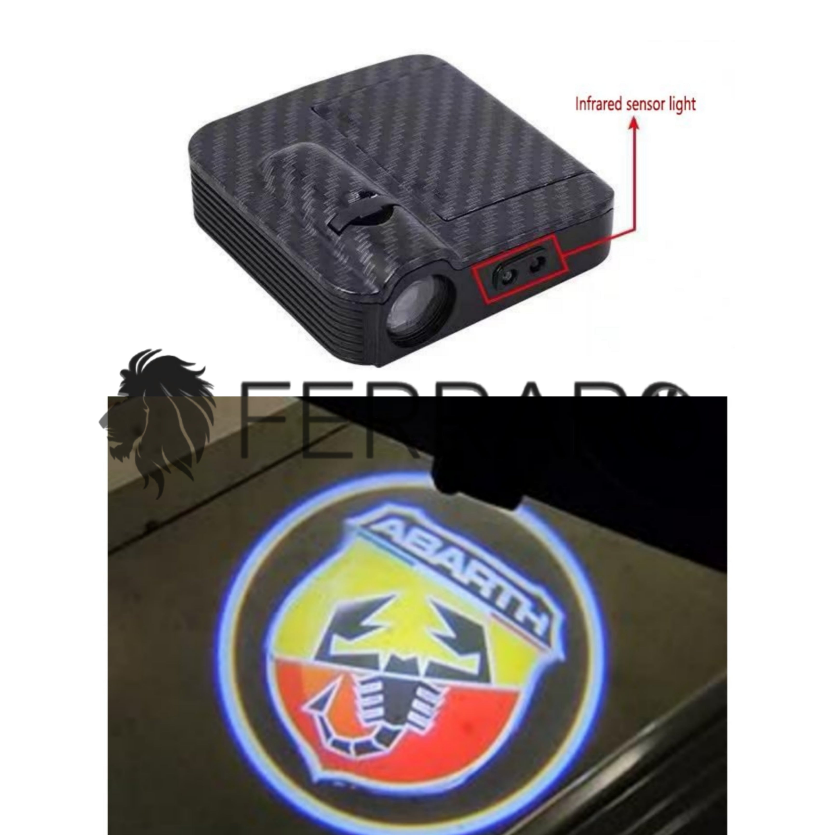 Luce Cortesia Abarth  | Universale | Adesivo | Batteria (NO INCL.)