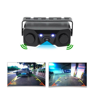 Telecamera Retromarcia con Sensori, 170°, Retromarcia, Retrocamera, Visione Notte, Sensori