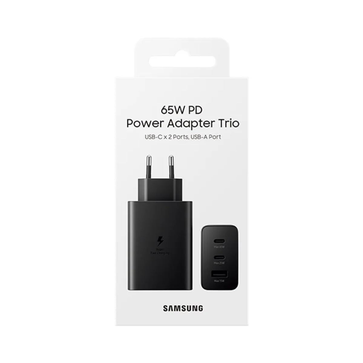 Samsung Caricabatterie, Trio, USB-C + USB-A (65W)