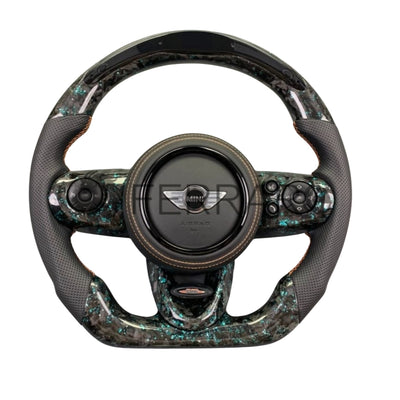 (PRENOTA) Volante per Mini Cooper, Nero, Carbonio, LED, Perforato