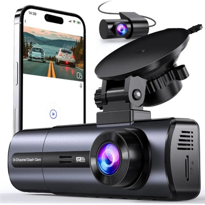 Dashcam per Auto | Ultra HD | Controllo da APP | 140º, 64GB