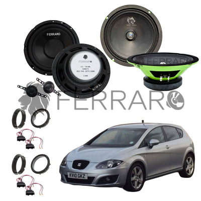 FerraroStore Kit 6 Altoparlanti | PV165.3 | ASK-165.2 | Ant/Post | Seat Leon MK2 (2005-2012)
