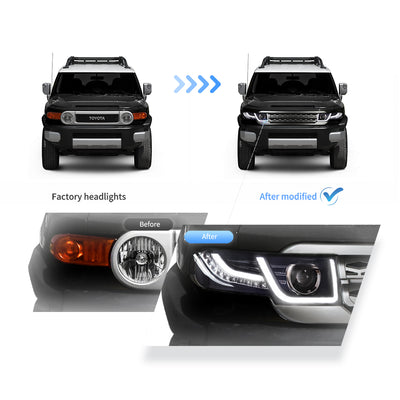 Fanali Anteriore Completo per Toyota FJ Cruiser XJ10 (2007-2015) a LED