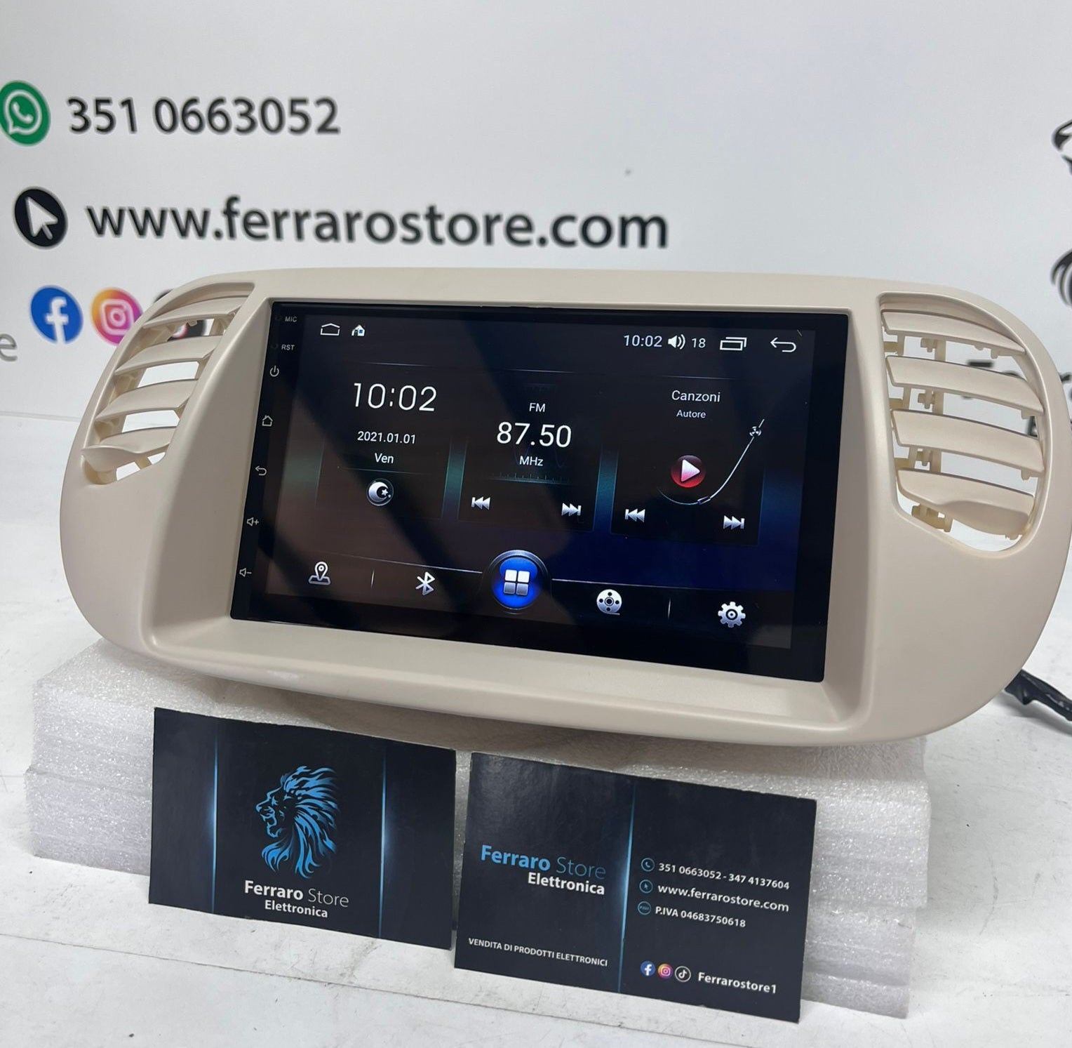 Autoradio per FIAT 500s [2007 - 2014] - Sistema auto Intelligente, 2Din 7"Pollici, GPS, Navigatore, Wifi.