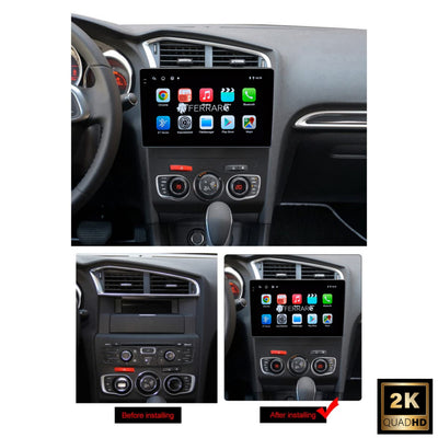 Autoradio per Citroen DS4 10.1" 2K | 2011 - 2014 | Android | Bluetooth | CarPlay | Android Auto | 4/64GB Ram