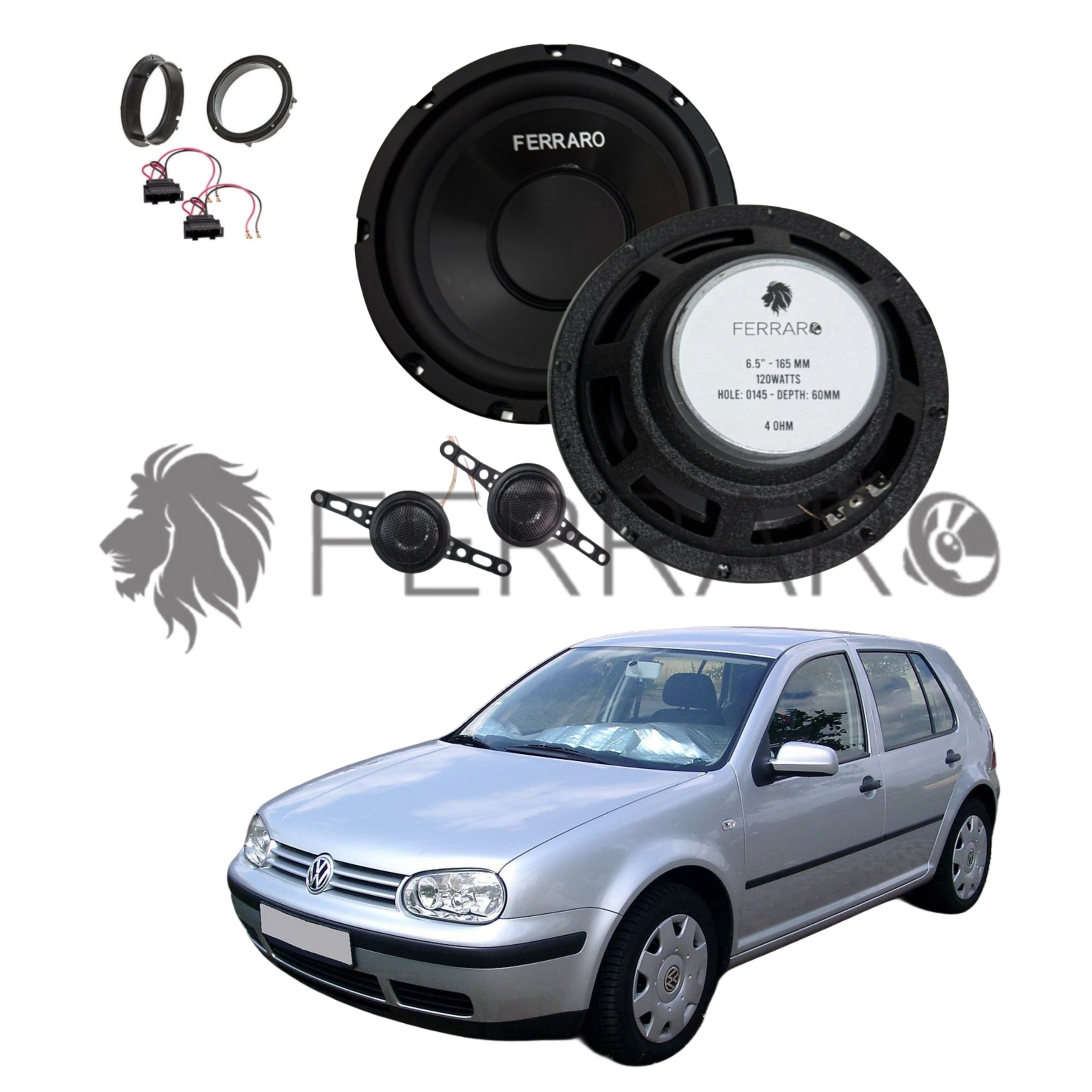 FerraroStore Kit 2 Altoparlanti | ASK-165.2 | Ant o Post | VW Golf 4ª Serie dal 1997>