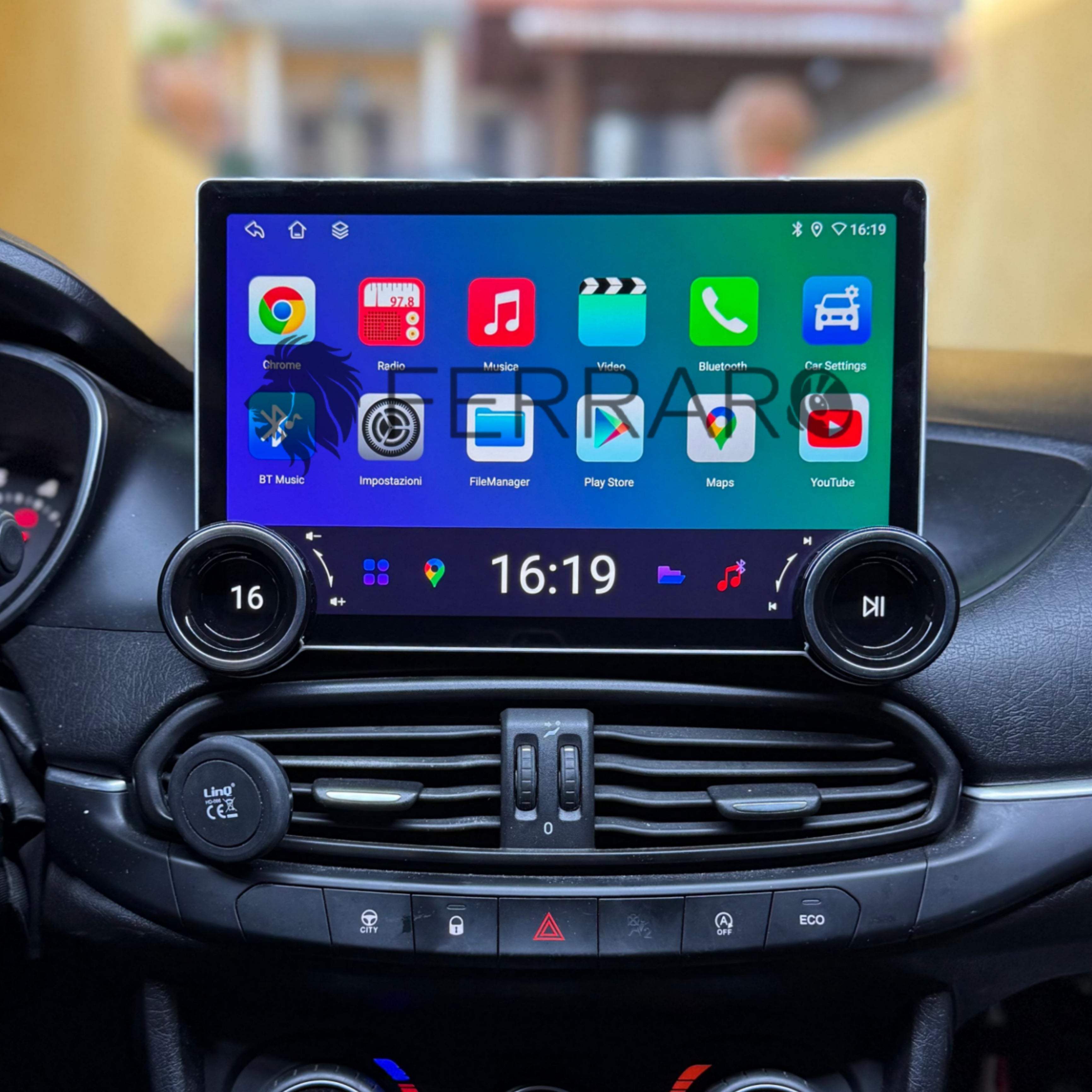 Autoradio per Fiat Tipo 11.8" 2K | Dal 2016 in Poi | Android | Bluetooth | CarPlay | Android Auto | 4/64GB Ram