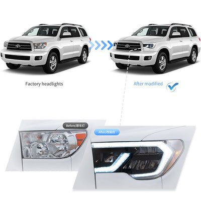 Fanali Anteriore Completo per Toyota Tundra (2007-2013) a LED