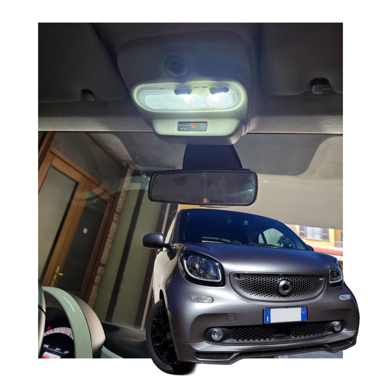 Coppia Luci Interni per Smart 453 | Led Canbus T10, 12v, Lampadine Led Bianco
