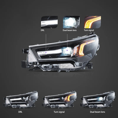 Fanali Anteriore Completo per Toyota Hilux (2021-2024) a LED