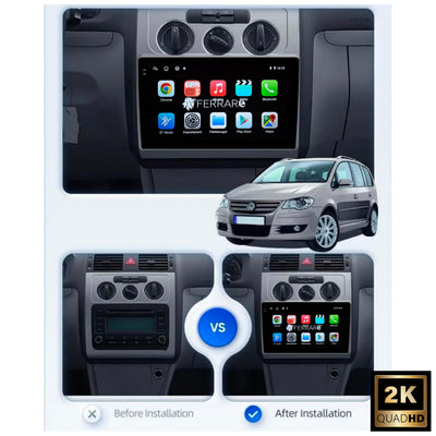 Autoradio per Volkswagen Touran 10.1" | 2003-2010 | 2016-2018 | Android | Bluetooth | CarPlay | Android Auto | 4/64GB Ram