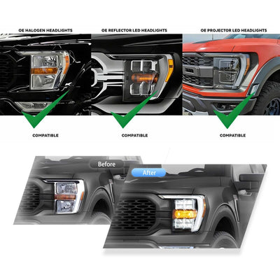 Fanali Anteriore Completo per Ford F150 14ª Serie (2021-2023) a LED