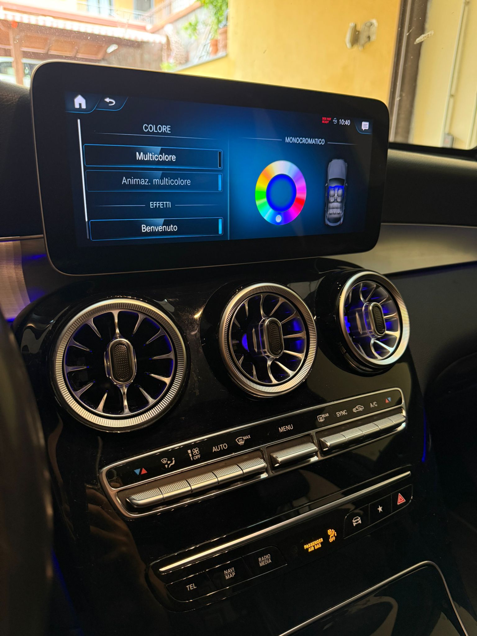 Ambient Light per Merdedes GLC X253, Classe C W205, 64 Colori RGB