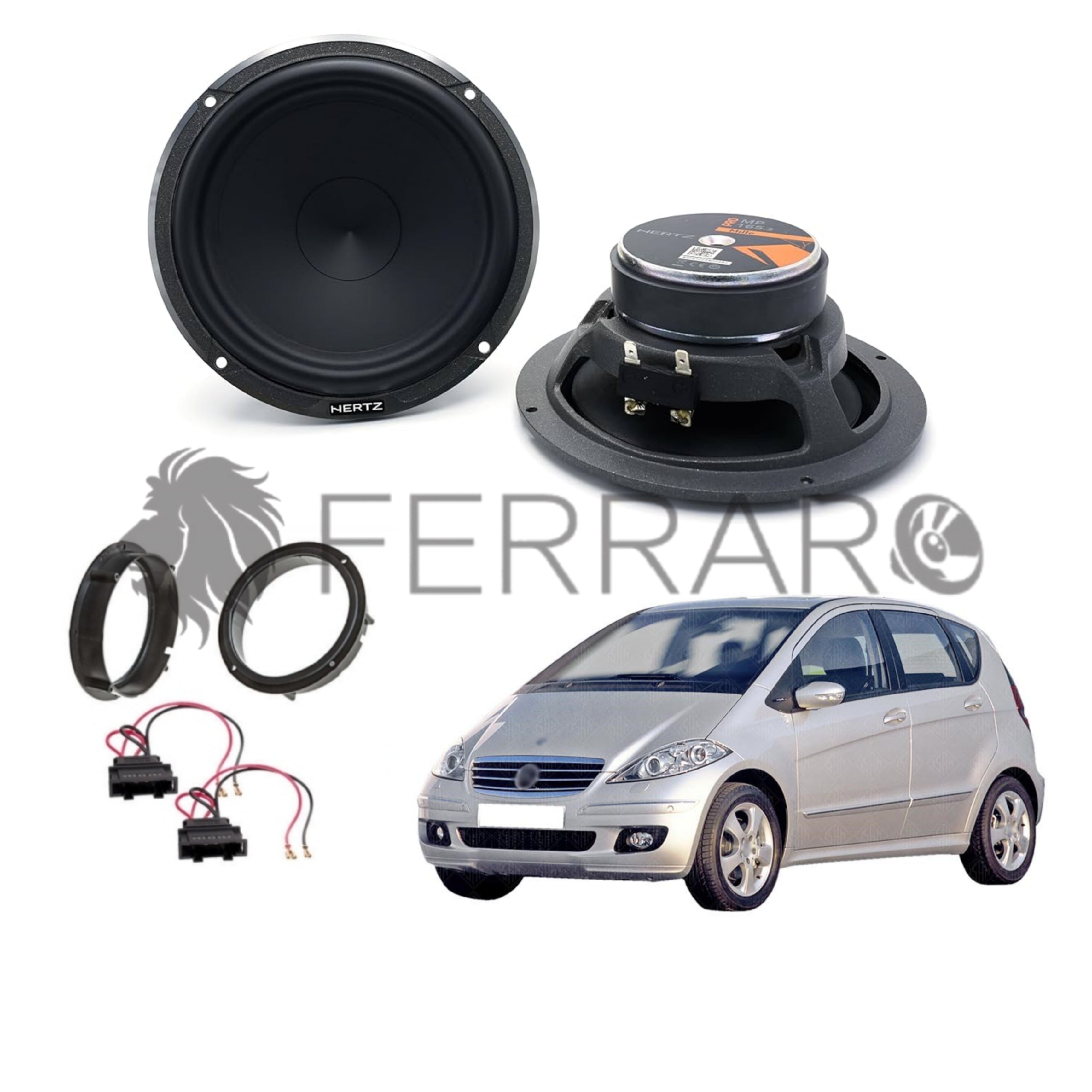 Hertz Kit 2 Casse | MP 165.3 | Anteriori | Mercedes Classe A/B w169/w245 dal 2004>