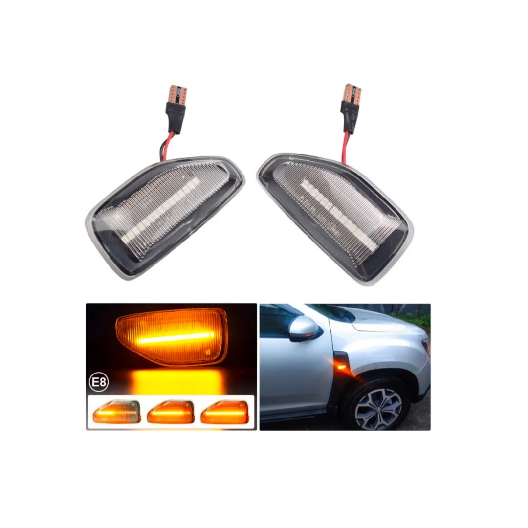 Indicatore Direzione Led per Renault Sandero, Dacia Logan, Duster (Compatibilità in Descrizione), Plug and Play