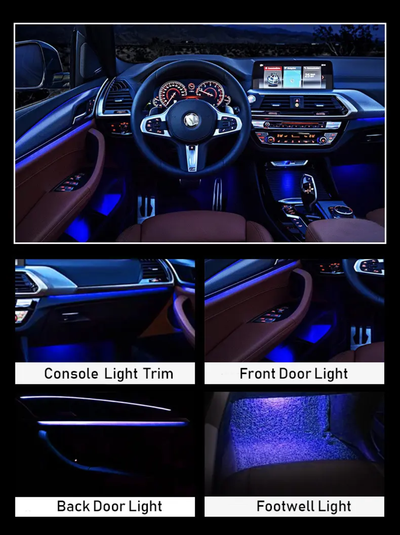 Ambient Light per BMW X3, X4, G01, G02 (2018-2023), 64 Colori RGB