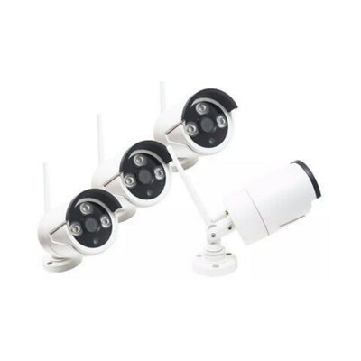 Kit Videosorveglianza, 4 Camere, Wireless, HD, NVR, DVR, 4 Canali, Telecamere IP66, 2.0MP