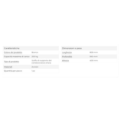 Fischer Staffa, Supporto Condizionatori 18/24000BTU, Max 200Kg