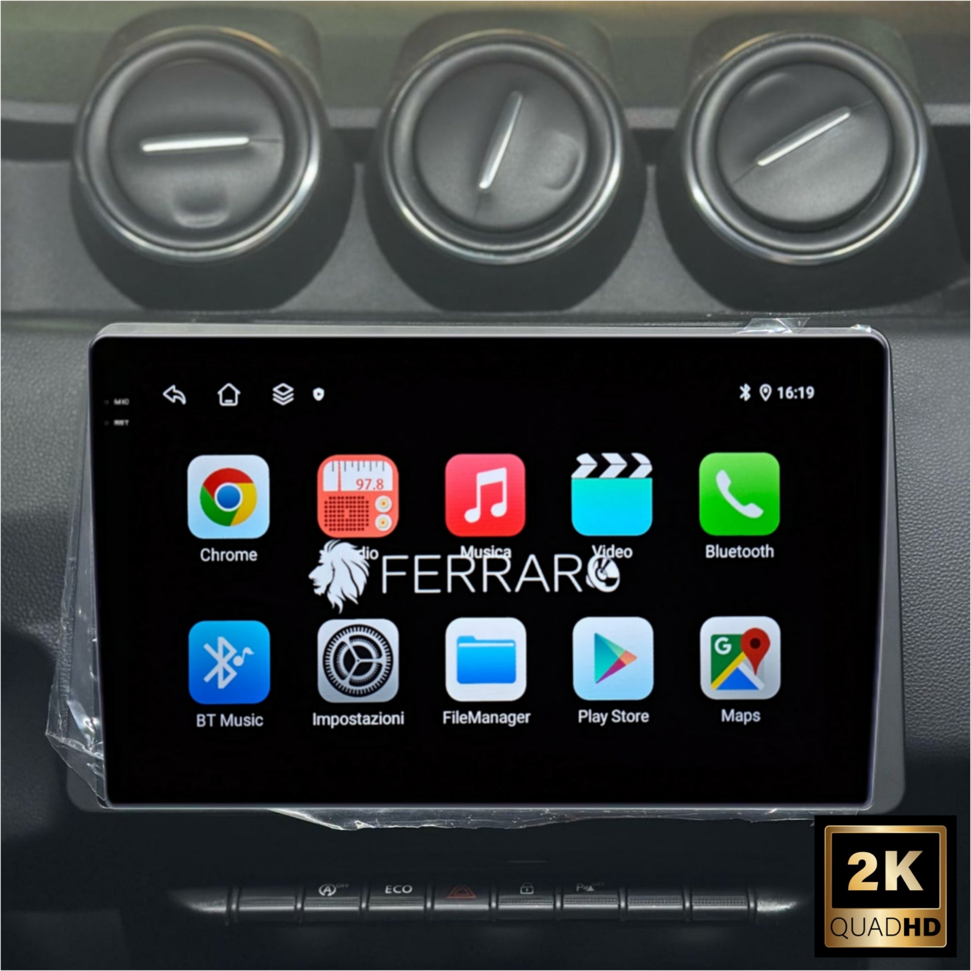 Autoradio per Renault Arkana | Duster 10.1" 2K | 2018-2021 | Android | Bluetooth | CarPlay | Android Auto | 4/64GB Ram
