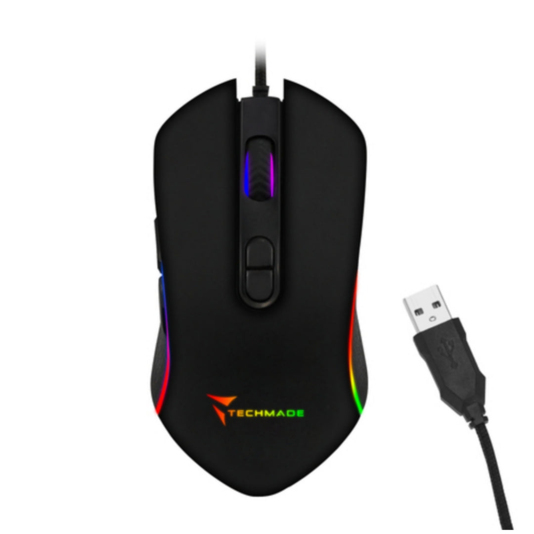 Techmade Mouse Game, USB, 24000DPI, Nero, TM-PG-64