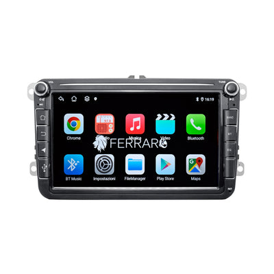 Autoradio per Volkswagen, Seat e Skoda 8", Android, Bluetooth, CarPlay e Android Auto, 2/32GB Ram