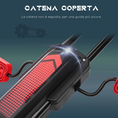 HOMCOM Go Kart a Pedali per Bambini da 5-12 Anni con Sedile Regolabile e Ruote in Gonfiabili, Rosso
