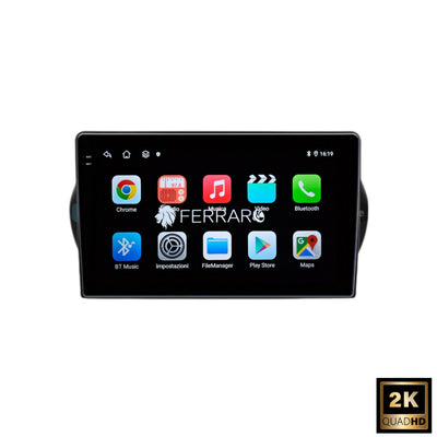 Autoradio per Fiat Qubo 10.1" 2K | Citroen Nemo | Peugeot Bipper | 2008-2017 | Android | Bluetooth | CarPlay | Android Auto | 4/64GB Ram