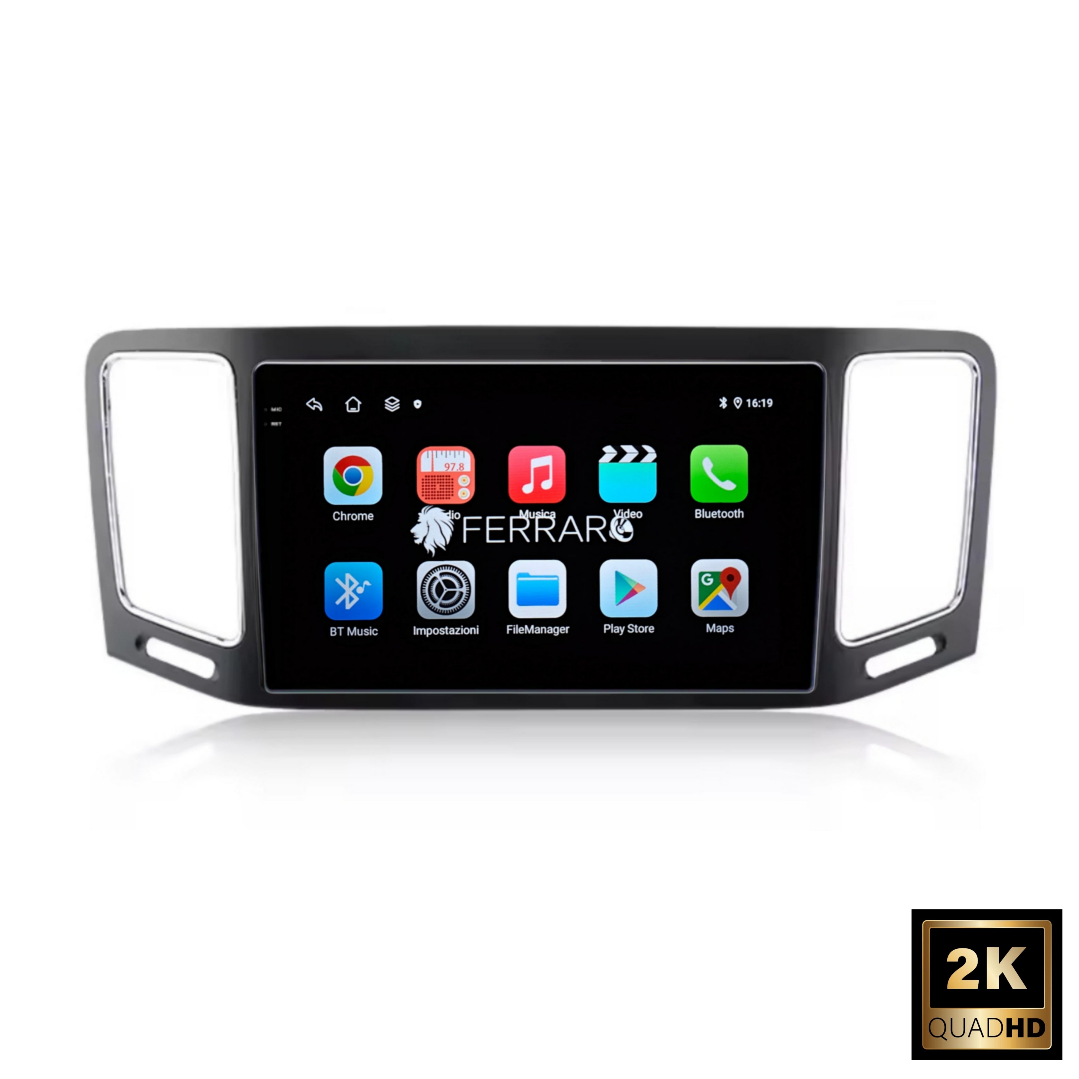 Autoradio per Volkswagen Sharan 9" 2K | 2012-2018 | Android | Bluetooth | CarPlay | Android Auto | 12/256GB Ram