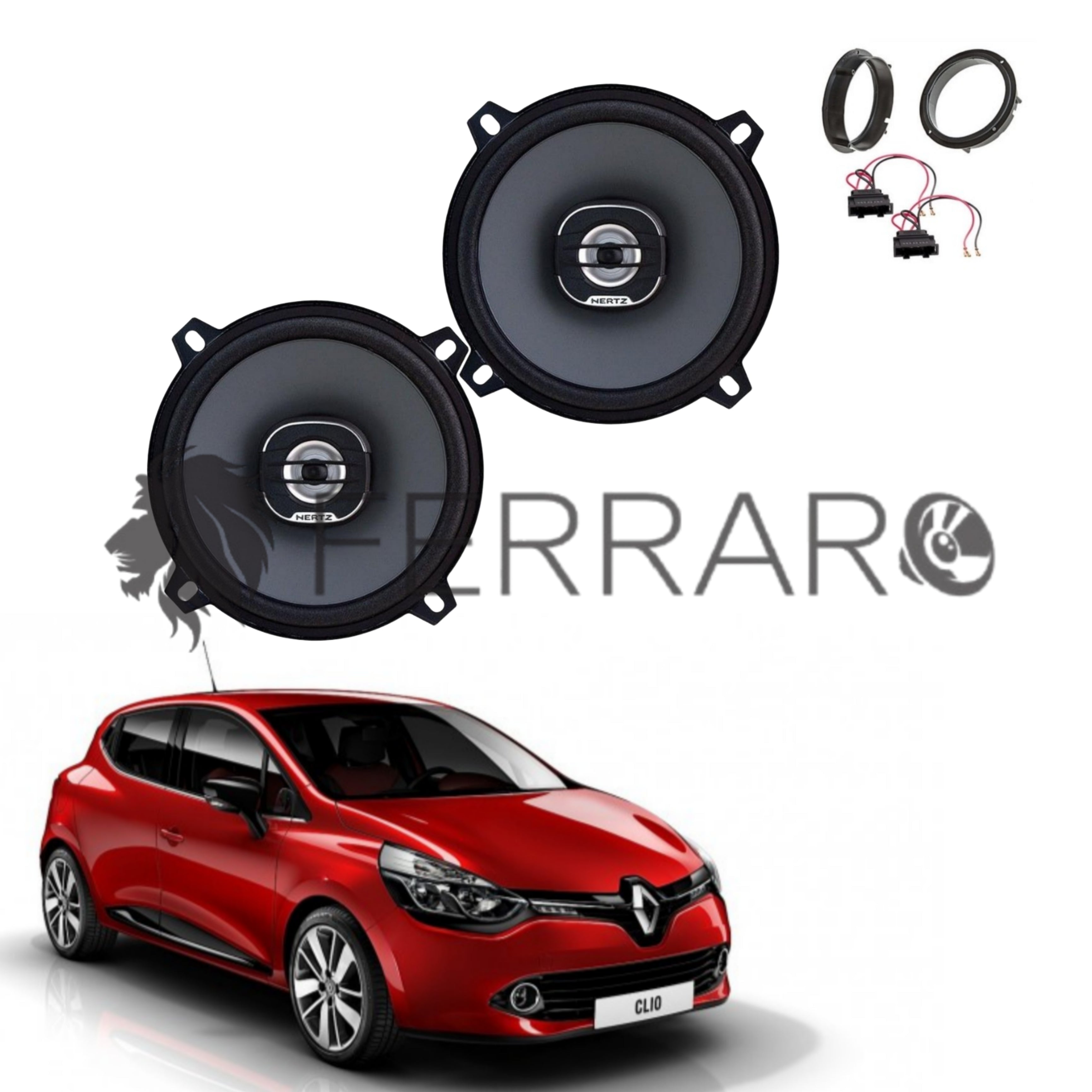 Hertz Kit 2 Casse | X 130 | Posteriori | Renault Clio 4ª Serie dal 2012>