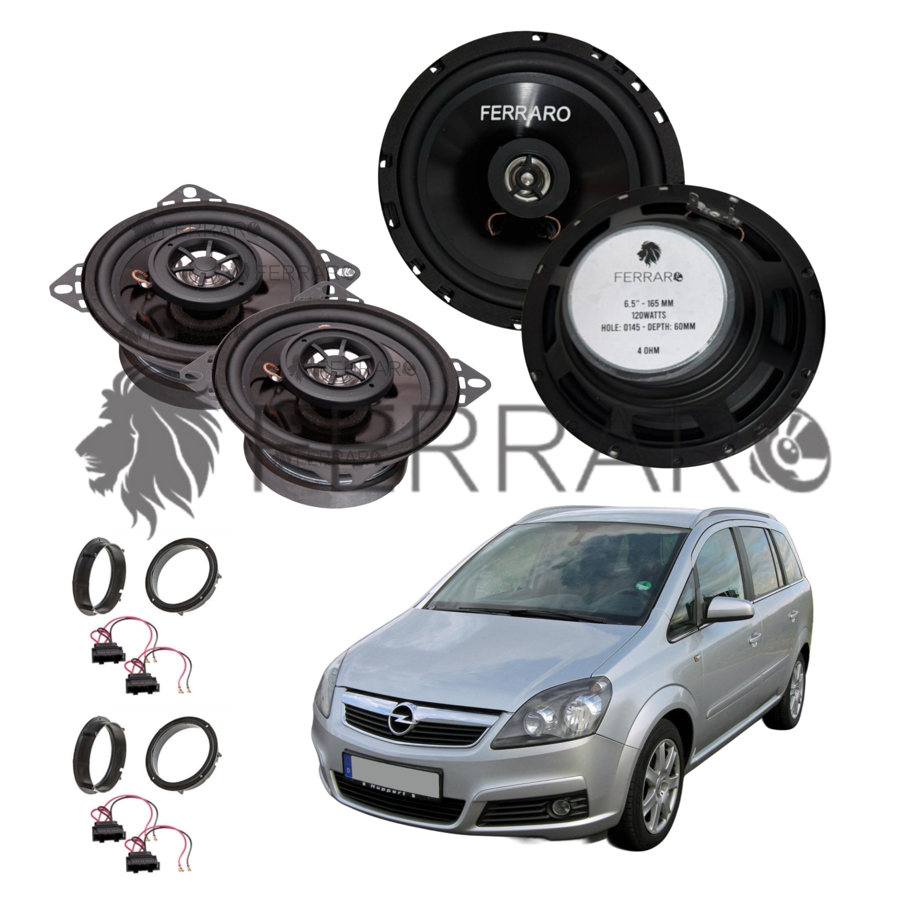 FerraroStore Kit 4 Altoparlanti | ASC-652PC | ASC-452.PC | Ant/Post | Opel Zafira B (2005-2014)