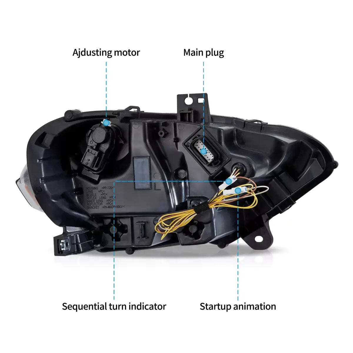 Fanali Anteriore Completo per Ford Mustang 6ª Serie (2018-2024) a LED