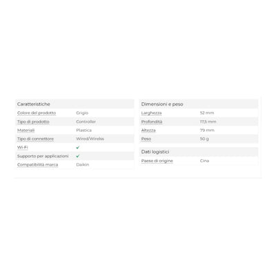 Daikin Modulo Wifi, per 9000/12000/18000BTU