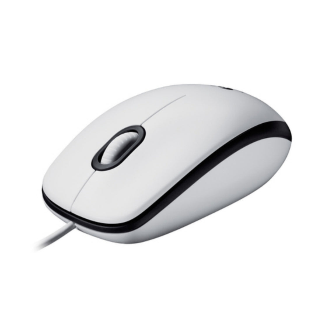 Logitech Mouse Ottico, USB, M100, Bianco, 910-006764