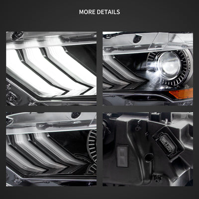 Fanali Anteriore Completo per Ford Mustang 6ª Serie (2018-2024) a LED