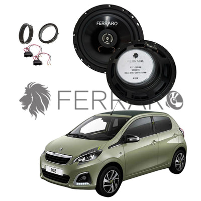 FerraroStore Kit 2 Altoparlanti | ASC-652PC | Anteriori | Peugeot 108 dal 2014>