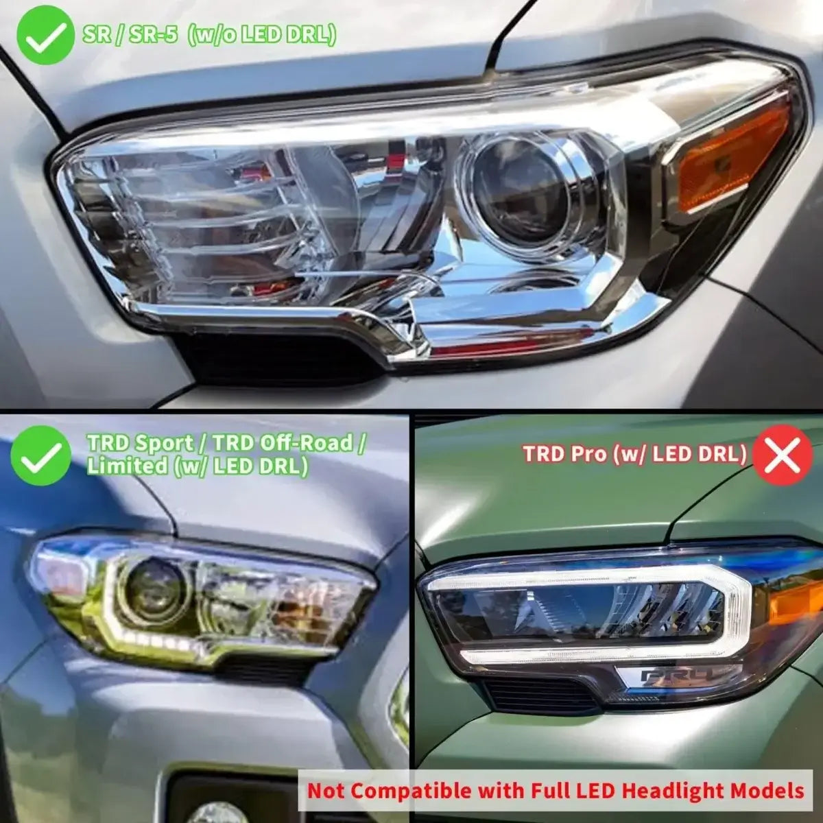 Fanali Anteriore Completo per Toyota Tacoma N300 (2016-2023) a LED