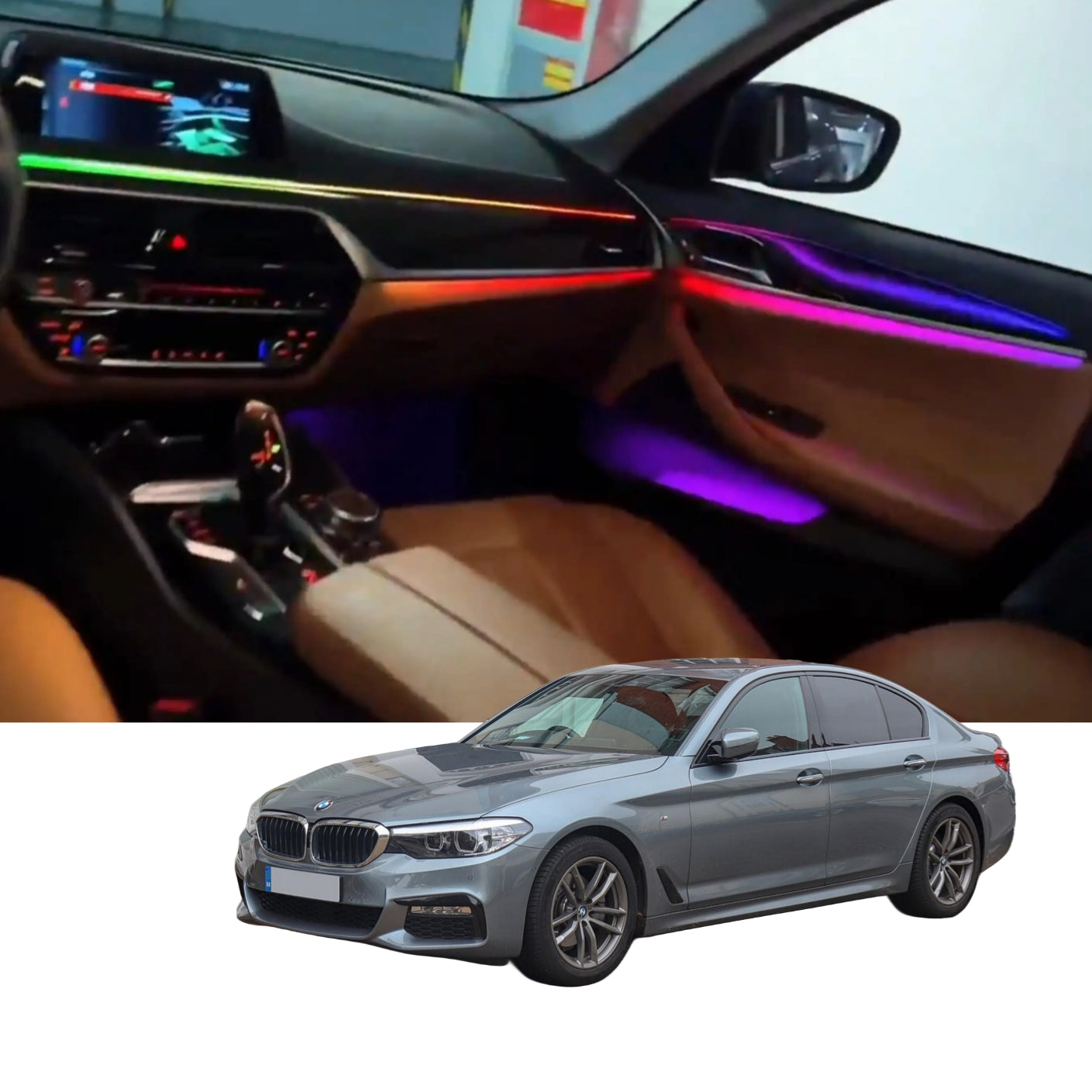 Ambient Light per BMW Serie 5 G30 (2017-2023), 64 Colori RGB
