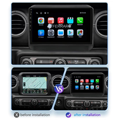 Autoradio per Jeep Wrangler 4 JL 9" | 2017-2025 | Android | Bluetooth | CarPlay | Android Auto | 2GB/4GB/6GB/8GB Ram