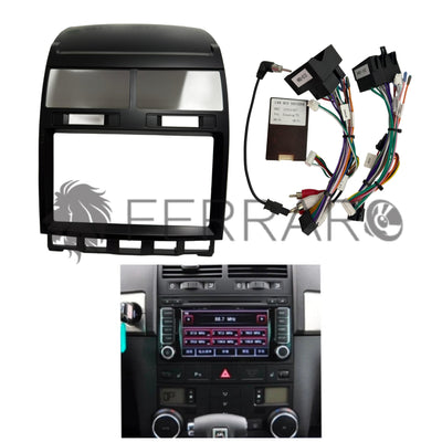 Kit Montaggio Autoradio 9"Pollici Volkswagen Touareg (2002-2010), Mascherina, Cablaggio per Autoradio Android