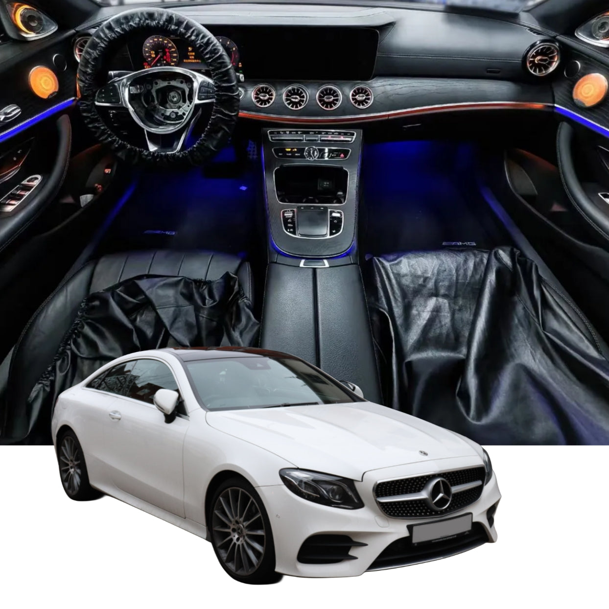 Ambient Light per Mercedes Classe E W238 (2016-2022), 64 Colori RGB