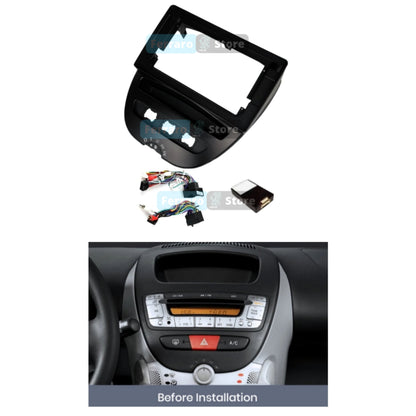 Kit Montaggio Autoradio 10.1"Pollici per Toyota Aygo | Peugeot 107 | Citroen C1 (2005-2014) Mascherina, Cablaggio Autoradio Android