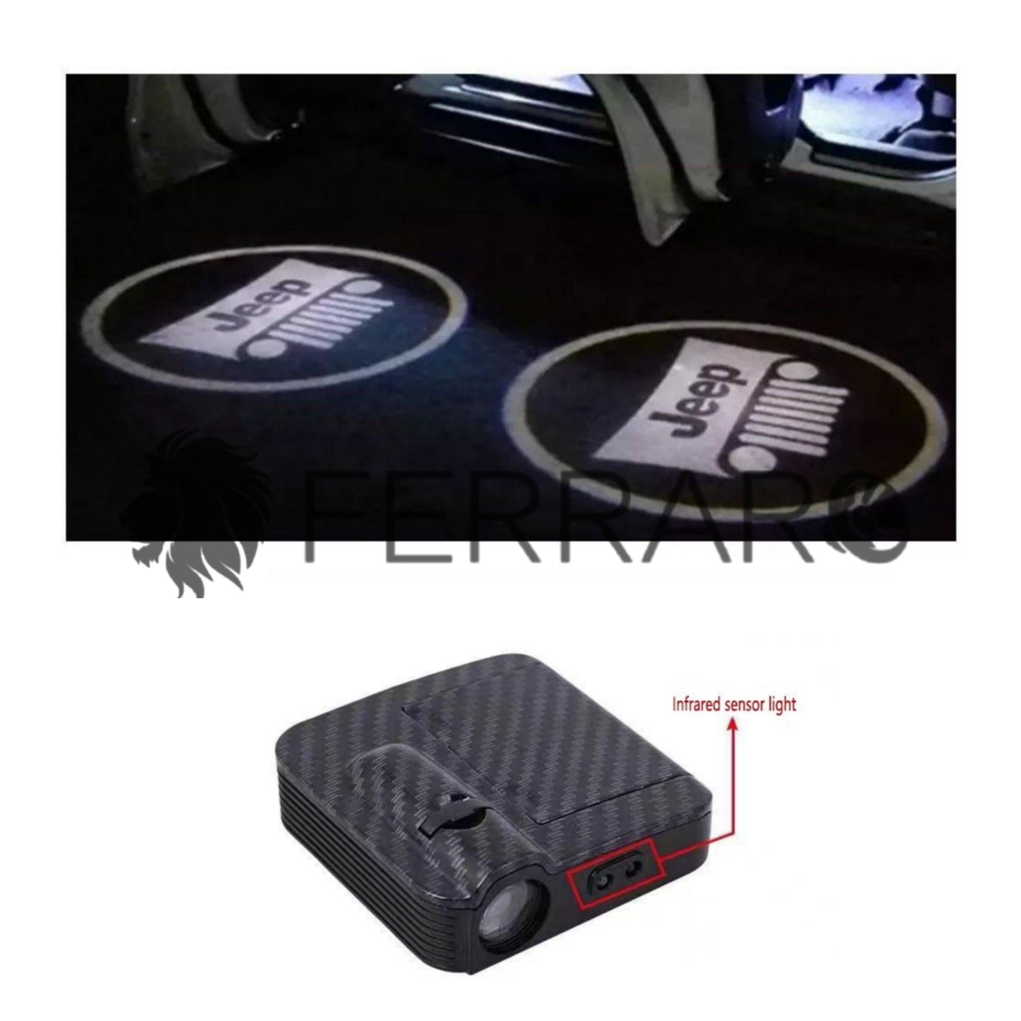 Luce Cortesia Jeep | Universale | Adesivo | Batteria (NO INCL.)