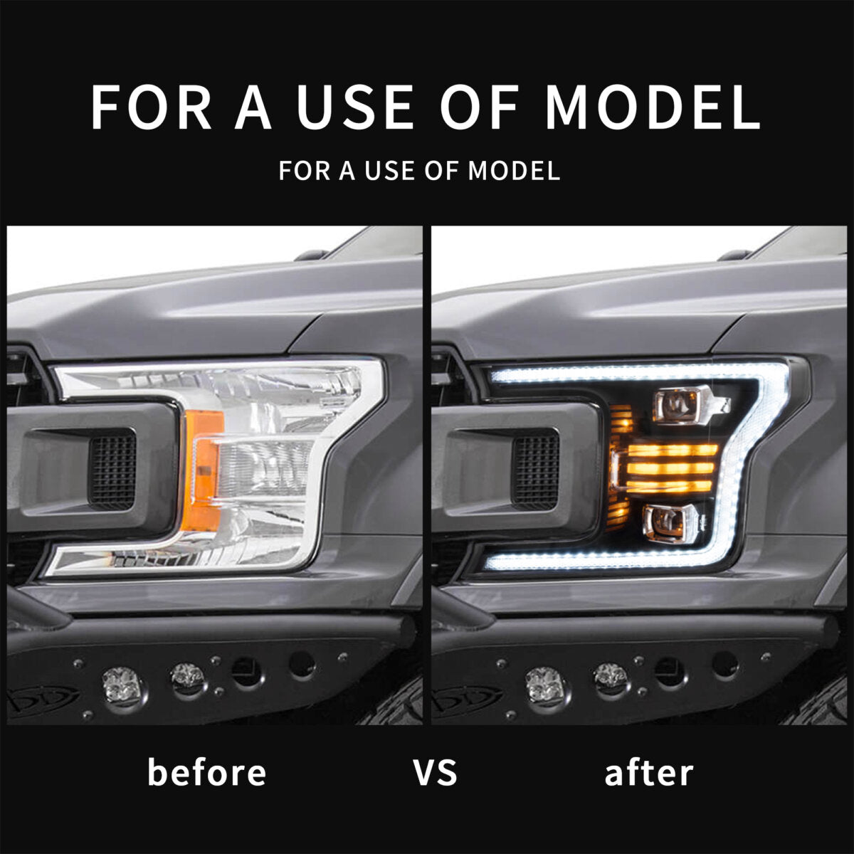Fanali Anteriore Completo per Ford F150 13ª Serie (2018-2020) a LED