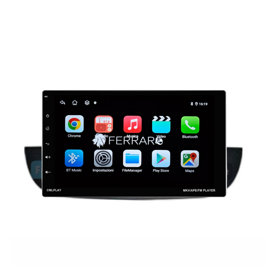Autoradio per Fiat 500s 1Din 9" | 2007-2014 | Android | Bluetooth | Estraibile | CarPlay | Android Auto | 2/32GB Ram
