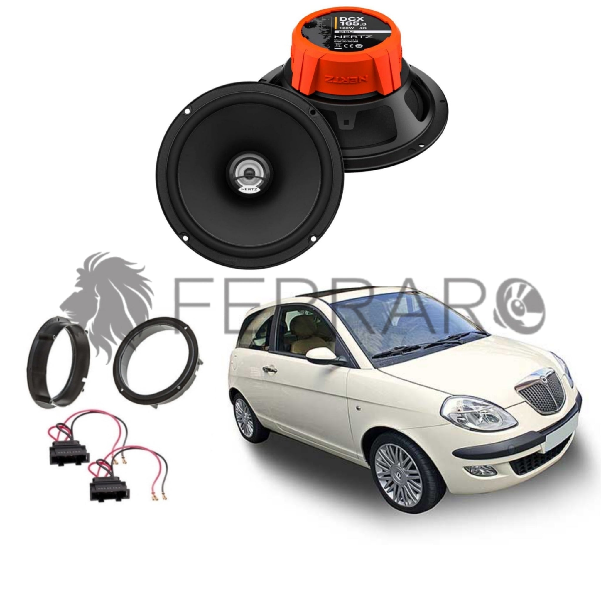 Hertz Kit 2 Casse | DCX 165.3 | Posteriori | Lancia Y (2003-2011)