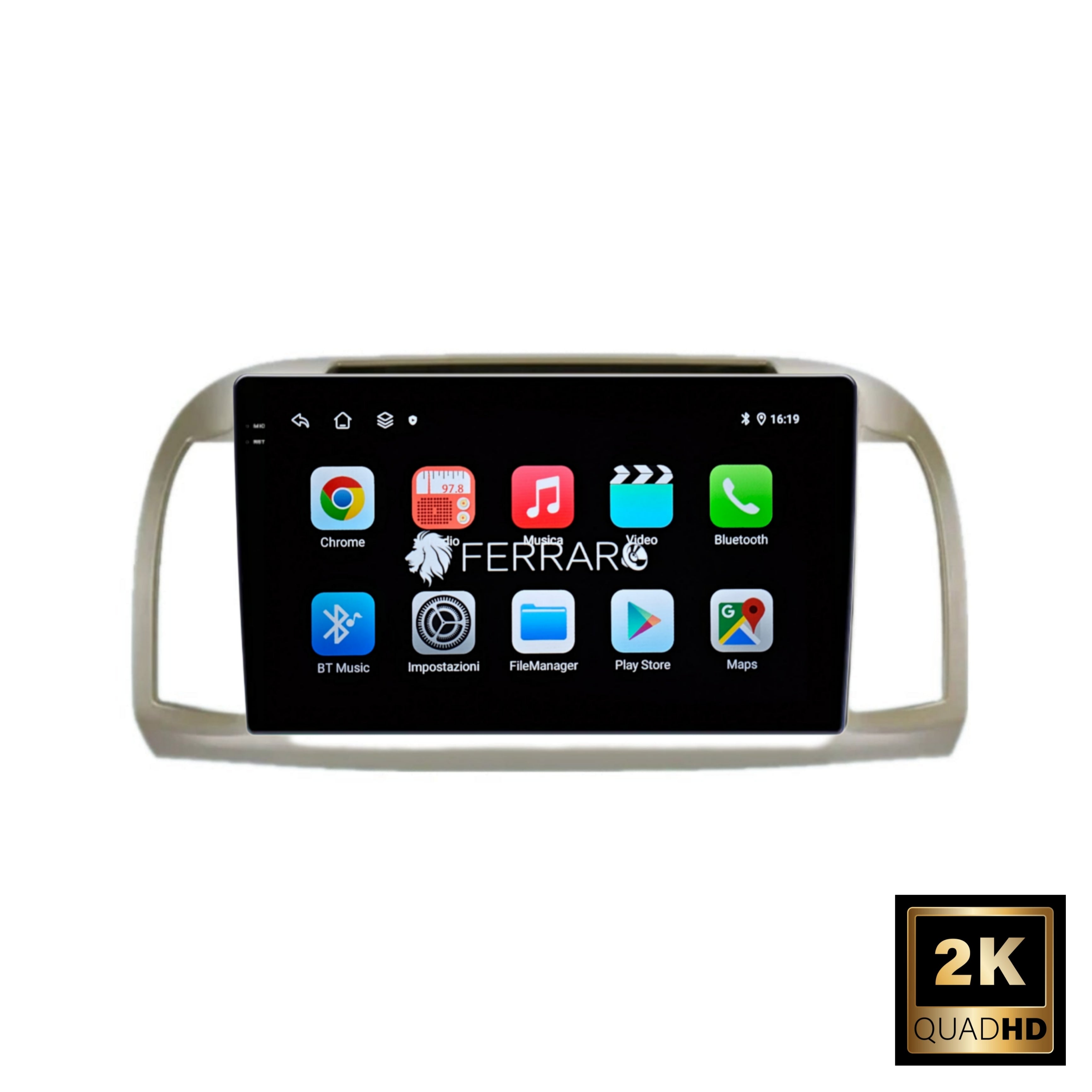 Autoradio per Nissan Micra 9" 2K | 2002-2010 | Android | Bluetooth | CarPlay | Android Auto | 12/256GB Ram