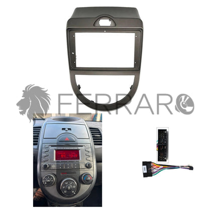 Kit Montaggio Autoradio 9"Pollici Kia Soul (2008-2013) Mascherina, Cablaggio per Autoradio Android