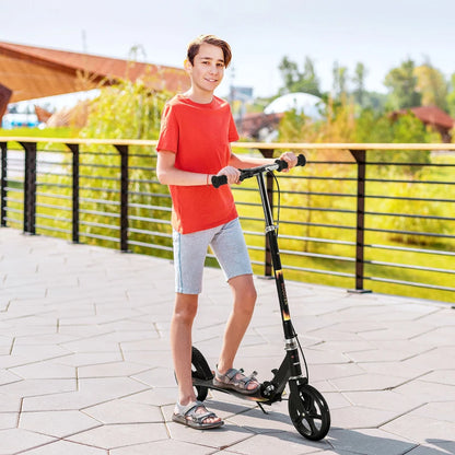 HOMCOM Monopattino per Bambini 7-14 Anni con Manubrio Regolabile su 3 Altezze, 86x35x93/98/103 cm, Nero