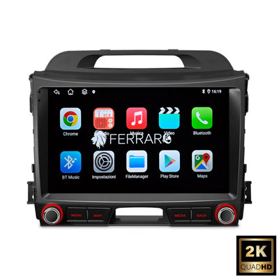 Autoradio per Kia Sportage 3 9" 2K | 2010-2016 | Android | Bluetooth | CarPlay | Android Auto | 12/256GB Ram