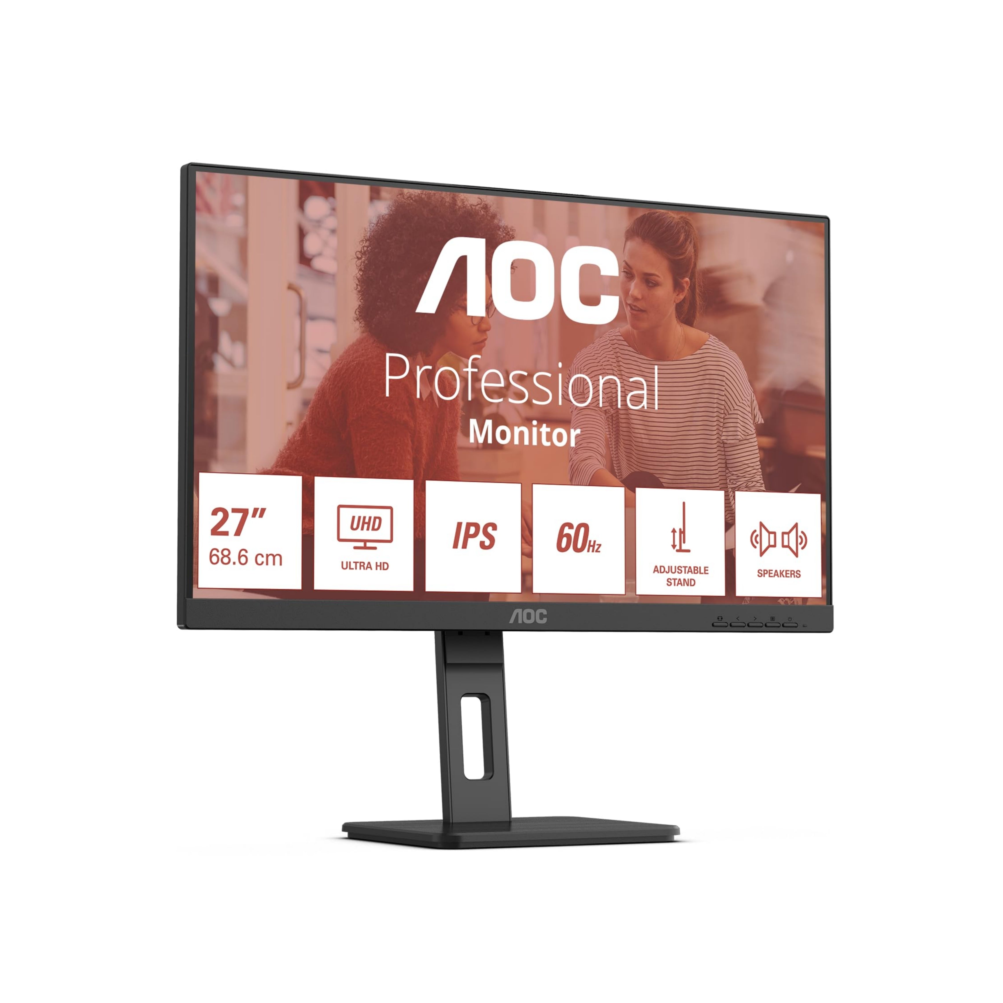 AOC Monitor Ufficio 27" | U27E3UF | IPS, 3840x2160p, 60Hz REG